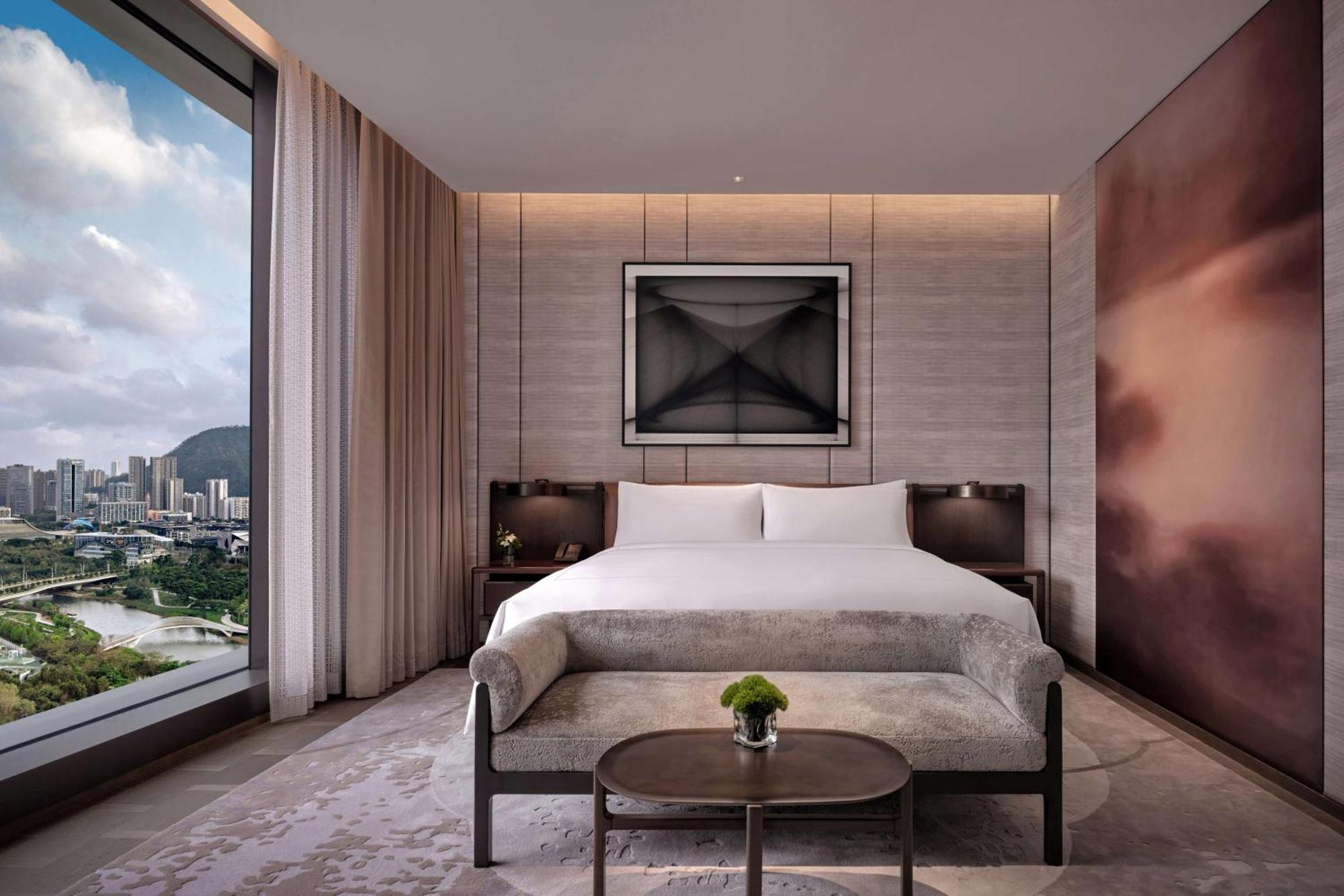 Conrad Shenzhen, The First Art Museum Hotel In Greater Bay Area With The Stunning Bay And Sunset View In The Hotel Terrace Exterior photo