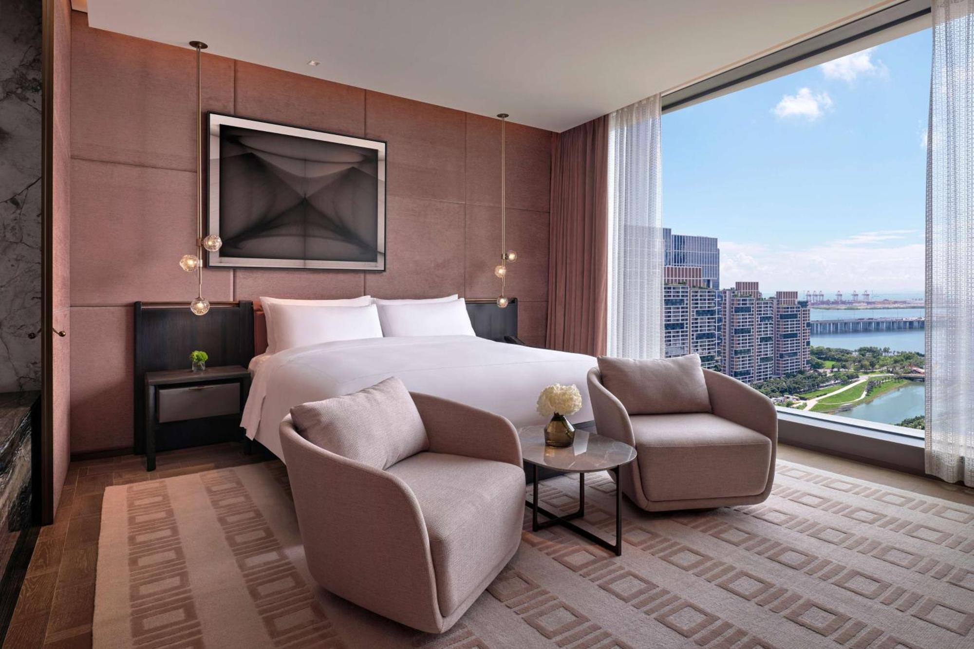 Conrad Shenzhen, The First Art Museum Hotel In Greater Bay Area With The Stunning Bay And Sunset View In The Hotel Terrace Exterior photo